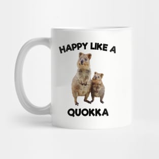 Happy Like a Quokka Cute Australian Teddy Bear Mug